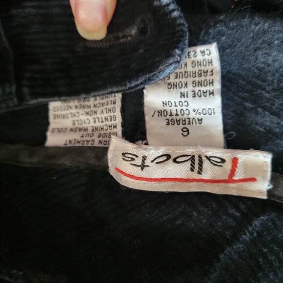 Talbots Black Corduroy Pants Size 6 Womens Casual Wear - Picture 3 of 4
